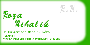 roza mihalik business card