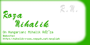 roza mihalik business card